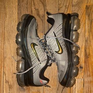 Nike Air Max Black and Silver with Gold Swoosh